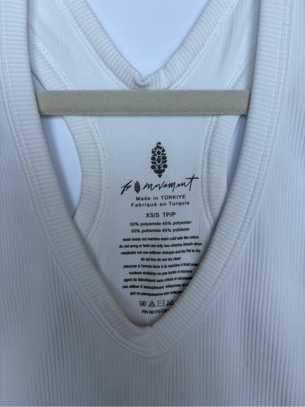 FP Movement Up Next Ribbed Tank White XS/S Racerback Performance Top - Picture 2 of 5